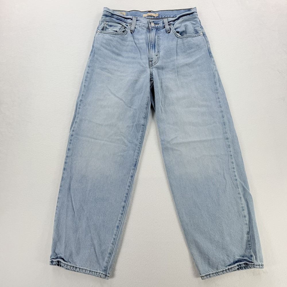 Levi's Baggy Dad Jeans Womens 27x30 Blue Light Wash Relaxed Straight Denim